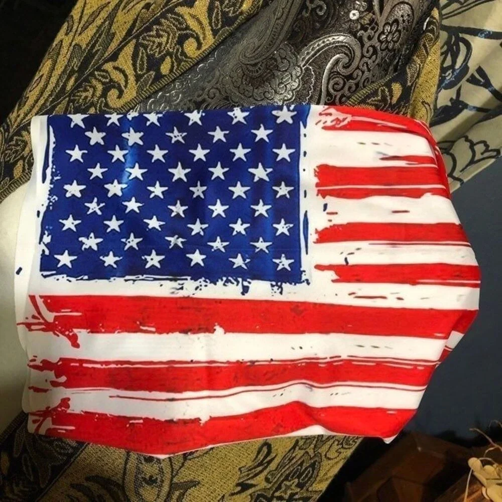 American flag Face gaiter scarf face mask USA patriot